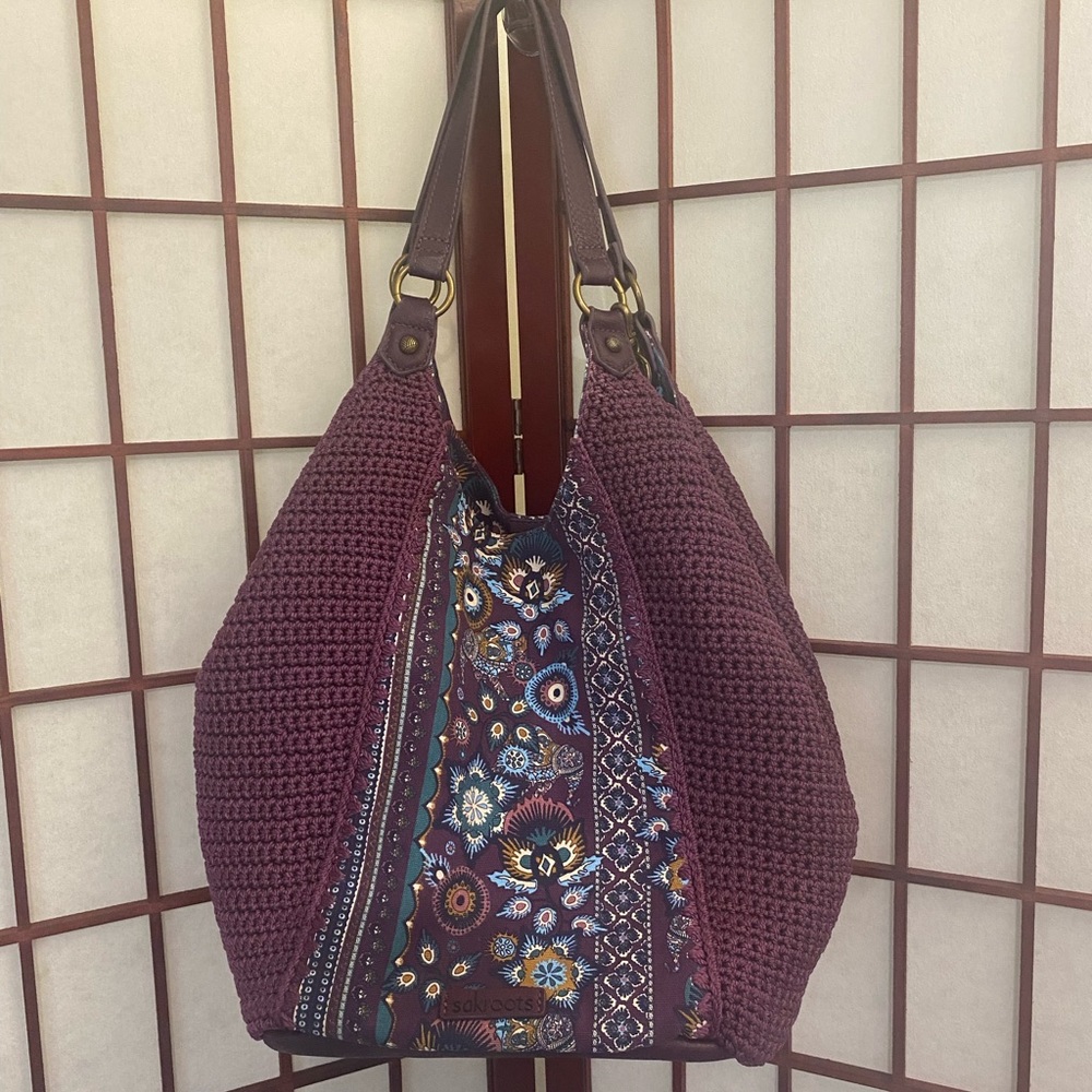 Sakroots Artist Circle Roma Shopper Tote Bag in Violet Tapestry World ##108793